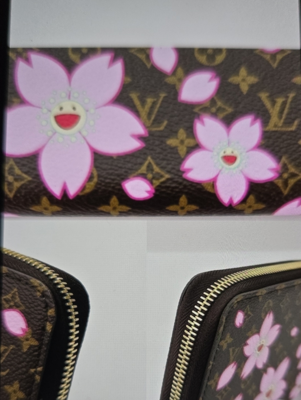 Unlisted Brown Floral Zip-Around Wallet with Pink Accents - Picture 6 of 7